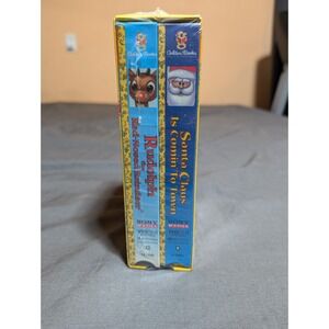 Vintage VHS Set Santa Claus is Coming to Town Rudolph the‎ Red Nosed Reindeer
